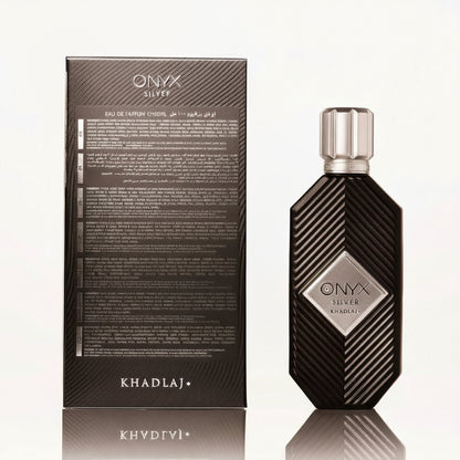 KHADLAJ ONYX SILVER 100 ML EAU DE PARFUM FOR MEN AND WOMEN - Khadlaj Perfumes