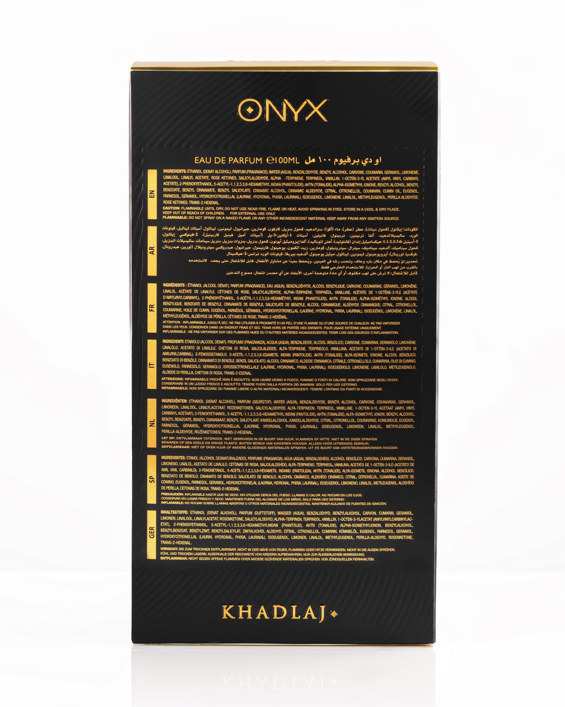 Khadlaj Onyx Gold Perfume for Men - 100ml